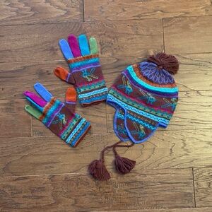 NWOT Alpaca Wool Winter Hat and Gloves